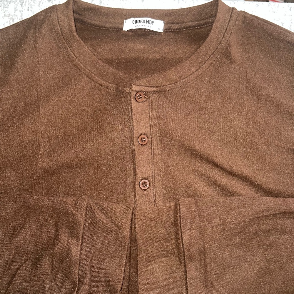 COOFANDY Soft-Brush Henley XL